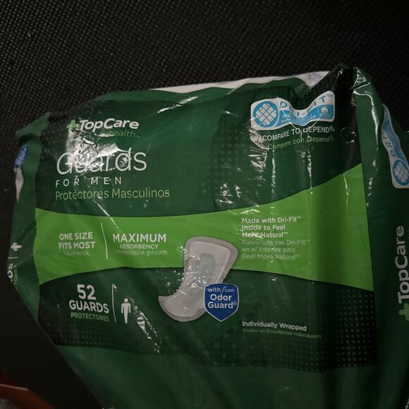 Incontinence Guards for Men Maximum Absorbency Dri Fit Top Care Open Bag (21) - Picture 2 of 3